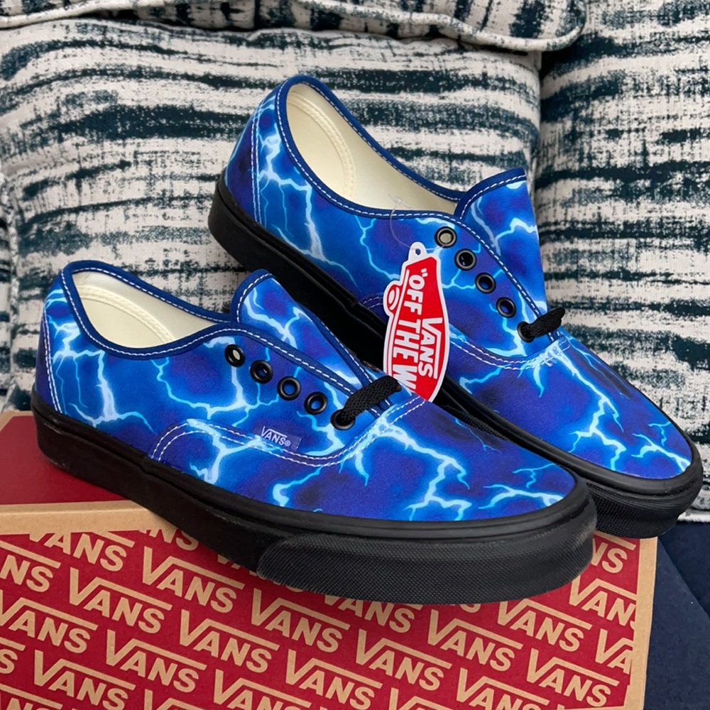 Vans Authentic Lightning Black/Blue MENS - Picture 5 of 16